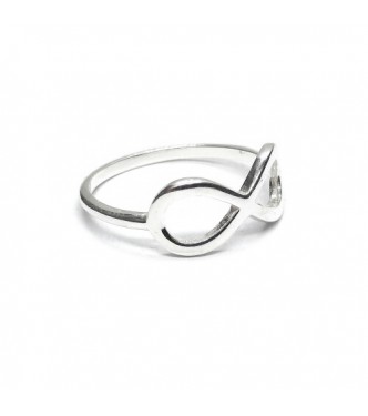 R002416 Genuine Sterling Silver Ring Infinity Solid Hallmarked 925 Handmade
